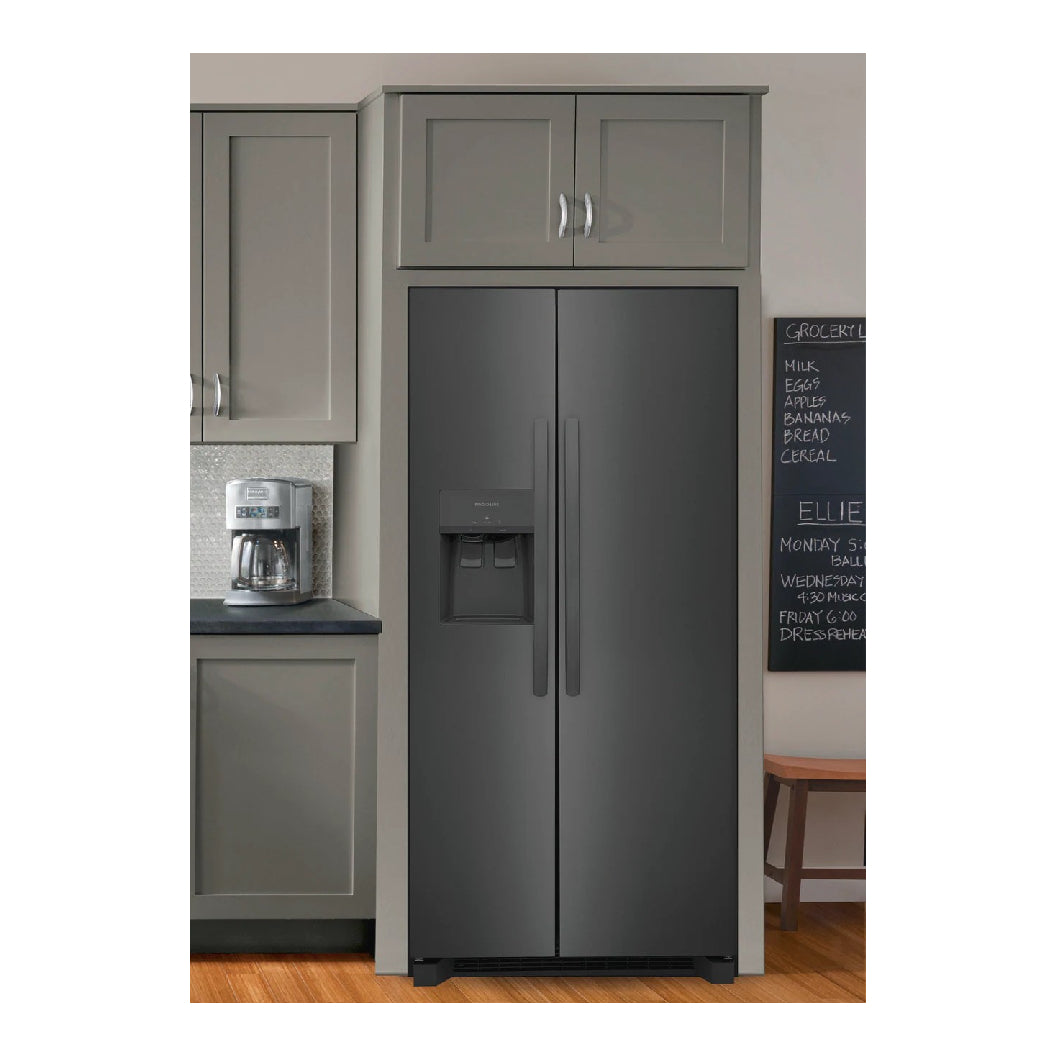 Réfrigérateur côte à côte 33 po, 22,3 pi³ Inox noir avec Distributeur externe d'eau et glaçons