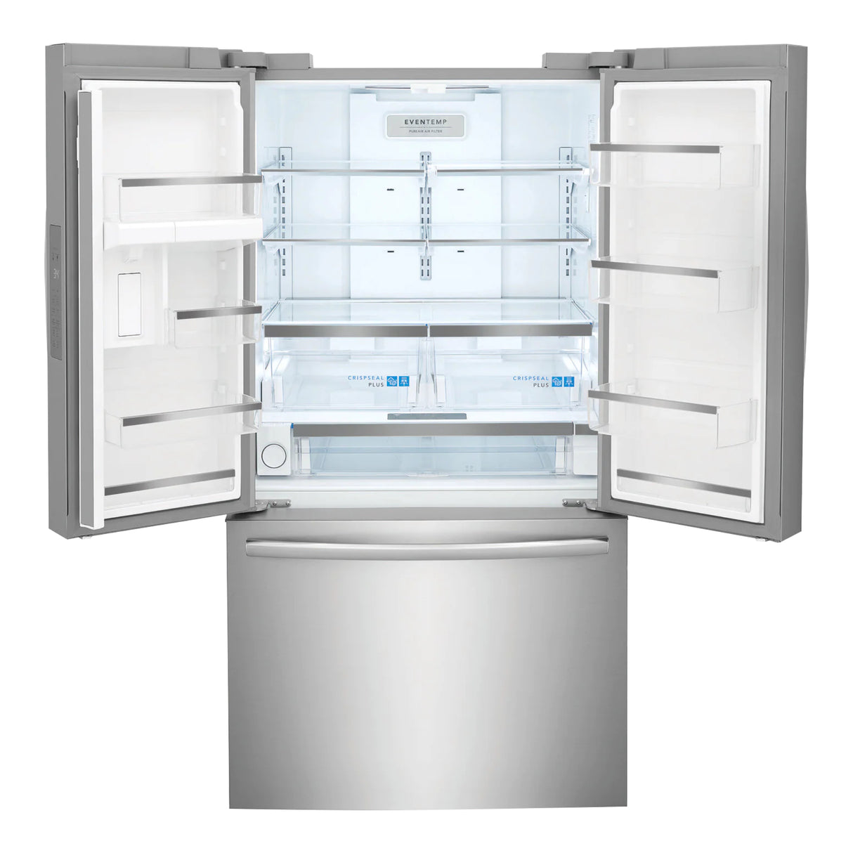 Réfrigérateur porte française 36 po, 28,8 pi³ Inox - Frigidaire Gallery avec distributeur d'eau et machine à glaçons