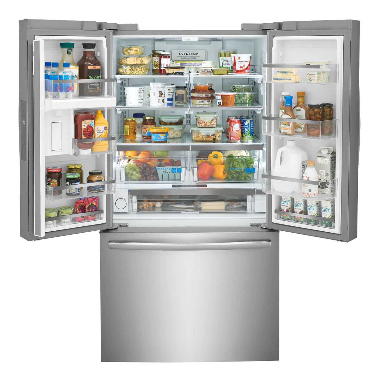 Réfrigérateur porte française 36 po, 28,8 pi³ Inox - Frigidaire Gallery avec distributeur d'eau et machine à glaçons