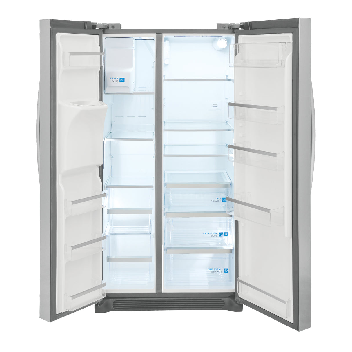 Réfrigérateur côte à côte 36 po, 22 pi³ Inox avec distributeur d'eau et de glaçons