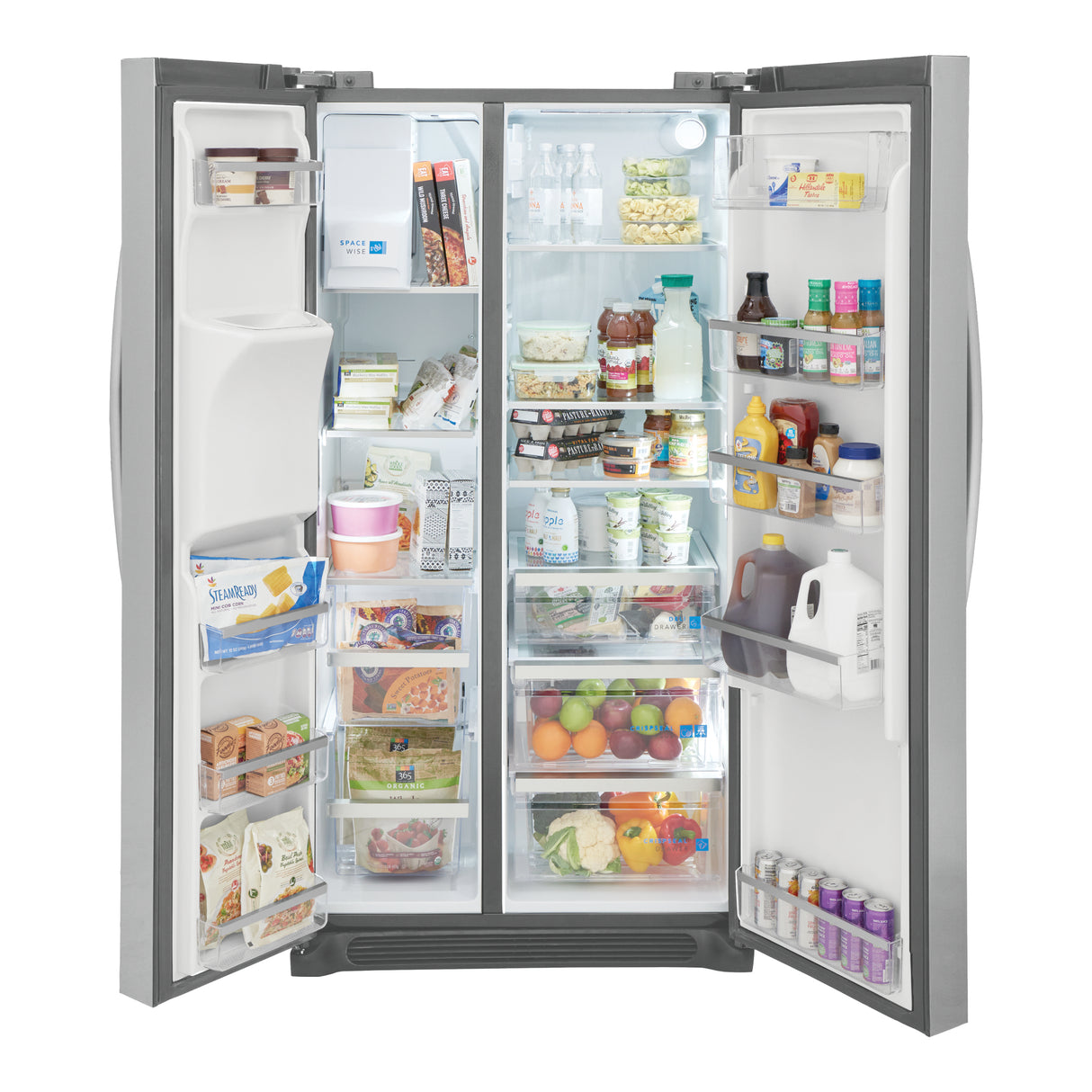 Réfrigérateur côte à côte 36 po, 22 pi³ Inox avec distributeur d'eau et de glaçons