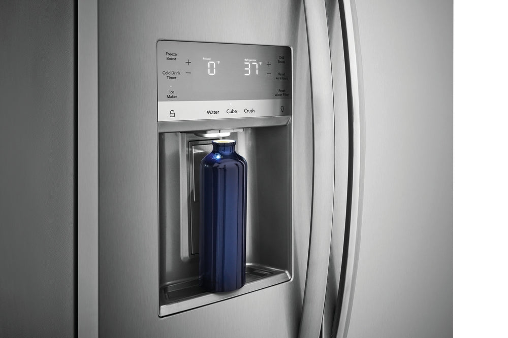 Réfrigérateur côte à côte 36 po, 22 pi³ Inox avec distributeur d'eau et de glaçons