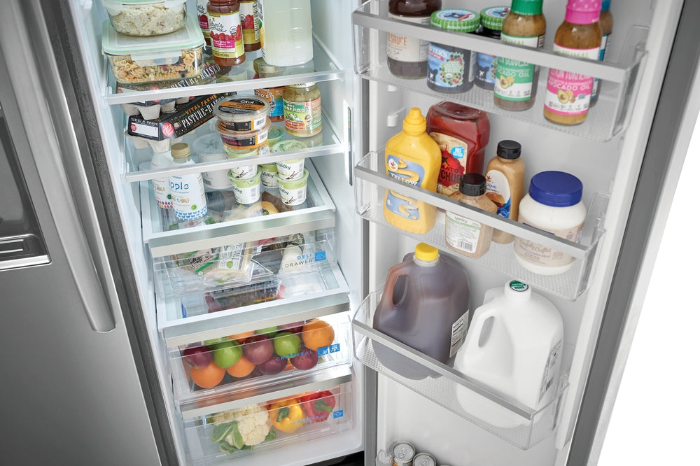 Réfrigérateur côte à côte 36 po, 22 pi³ Inox avec distributeur d'eau et de glaçons