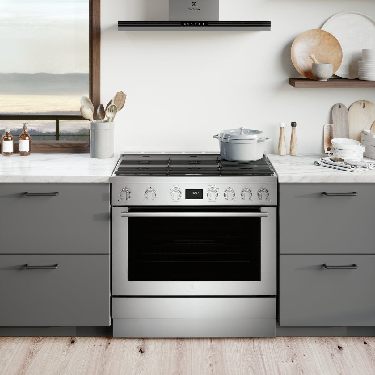 Cuisinière biénergie autoportante 36 po 4,4 pi³ inox