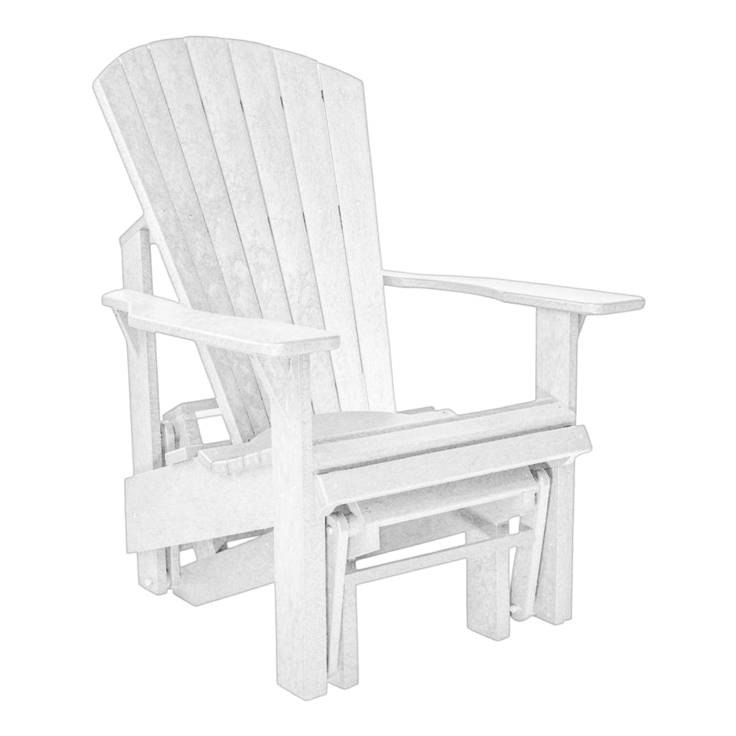 Chaise berçante extérieure en plastique recyclé - Adirondack Berçante G01