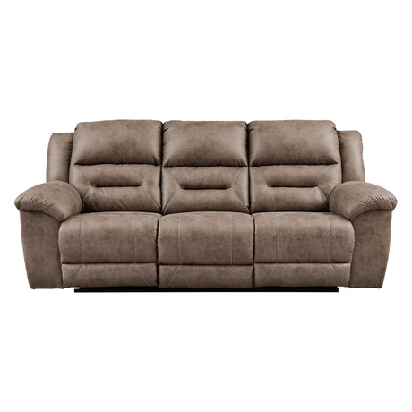 Sofa motorisé aspect cuir - Stoneland