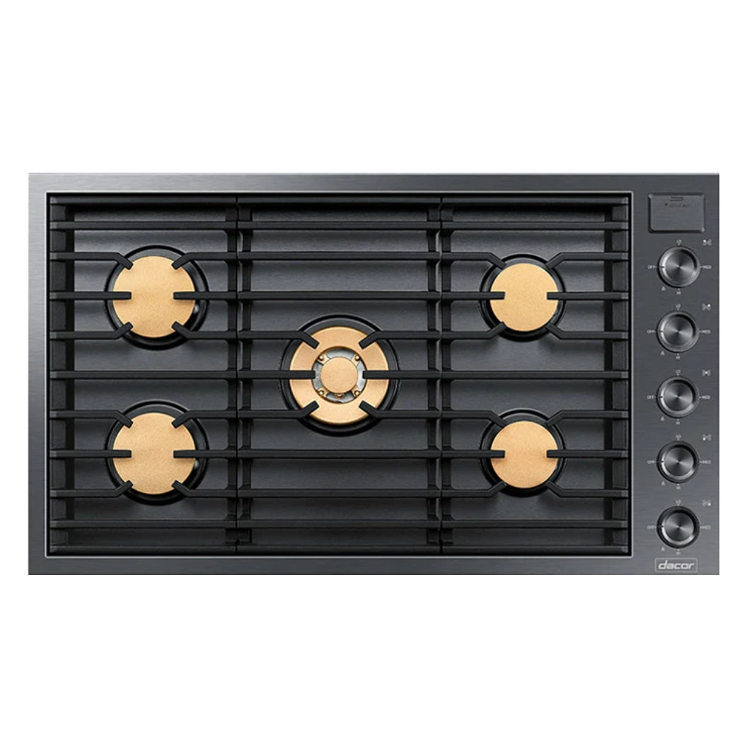 Plaque de cuisson au gaz 36 po. avec 5 brûleurs