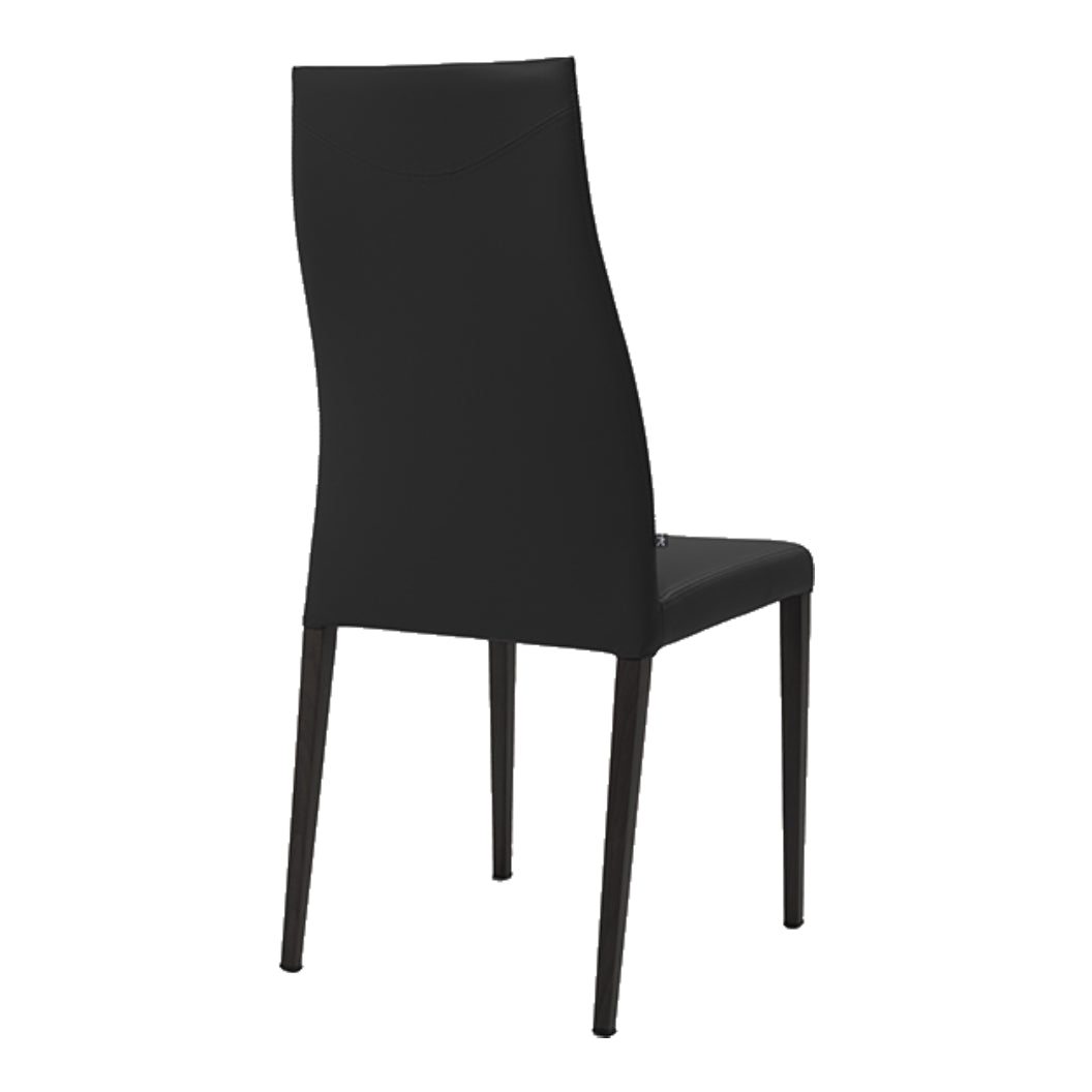 Chaise de salle à manger rembourrée aspect cuir noir - Gaya 41