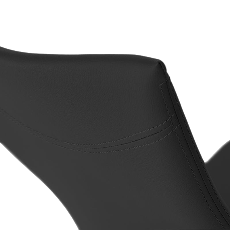 Chaise de salle à manger rembourrée aspect cuir noir - Gaya 41