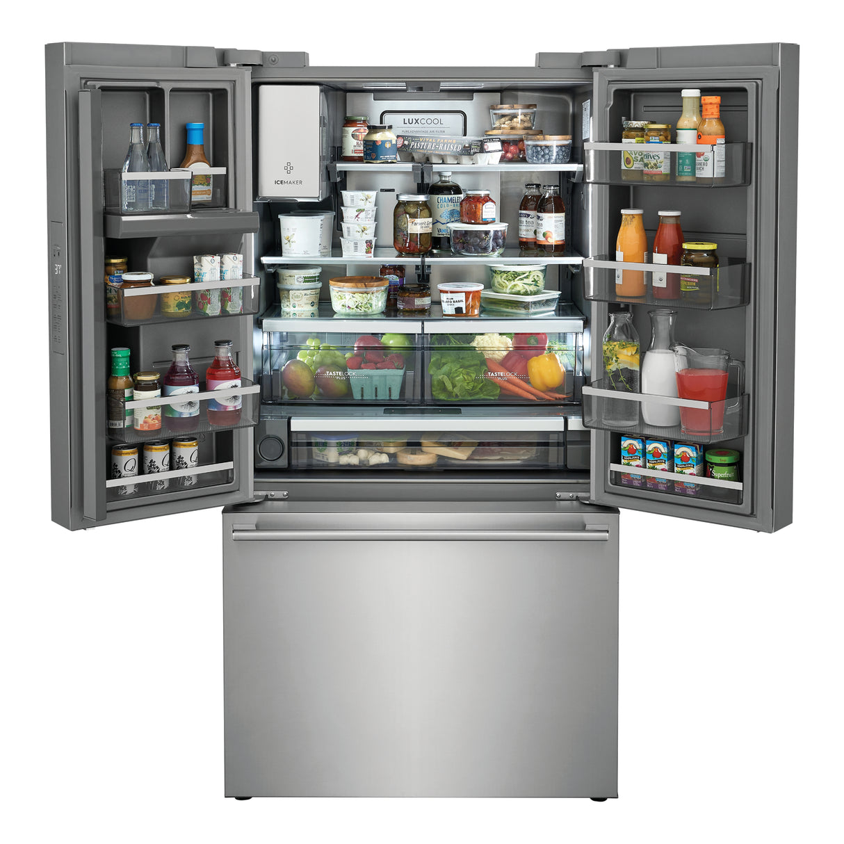 Réfrigérateur porte française 36 po 3 portes 22,6 pi³ inox