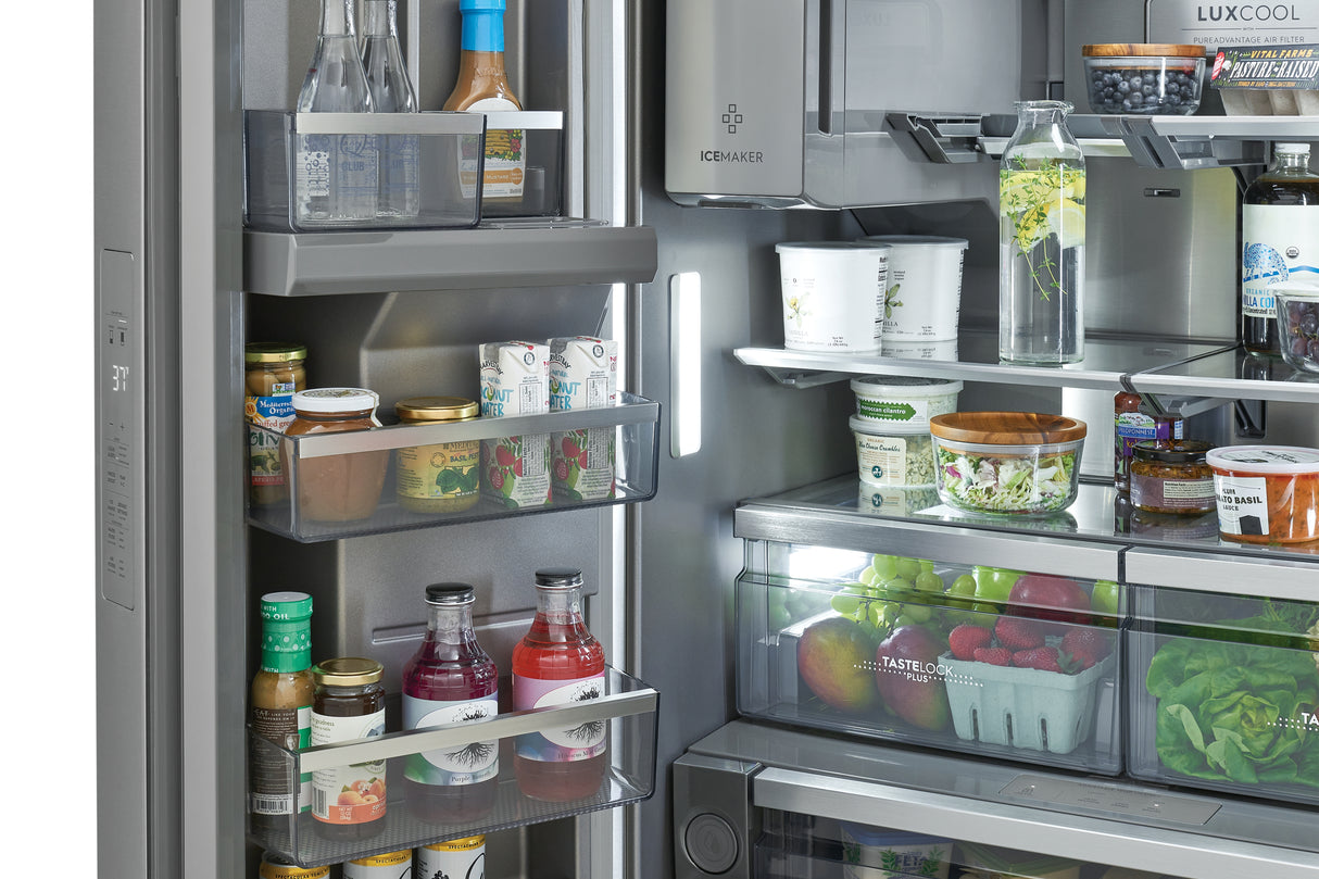 Réfrigérateur porte française 36 po 3 portes 22,6 pi³ inox