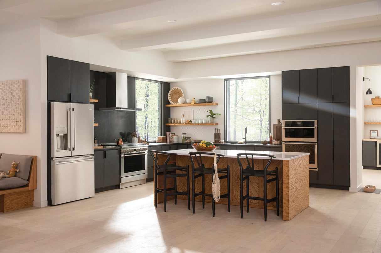 Réfrigérateur porte française 36 po 3 portes 22,6 pi³ inox