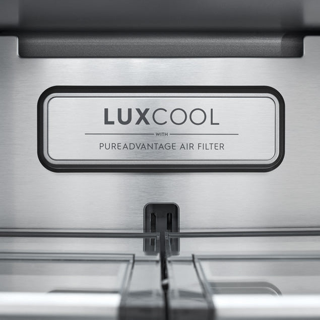Réfrigérateur à portes françaises, profondeur comptoir 36 po, 23 pi³ Inox avec Système EvenTemp™ et Distributeur d'eau/glaçons