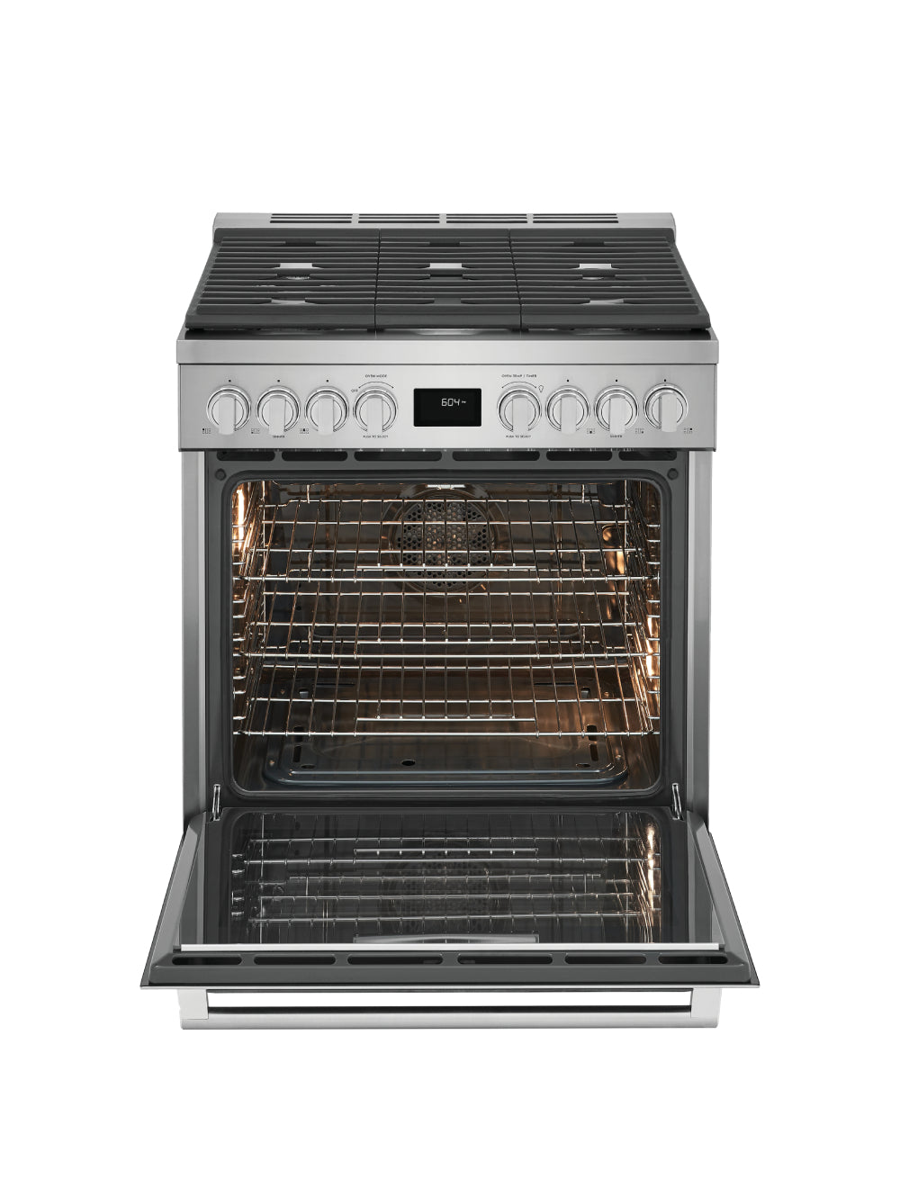 Cuisinière au gaz 30 po, 4,5 pi³ Inox avec convection véritable