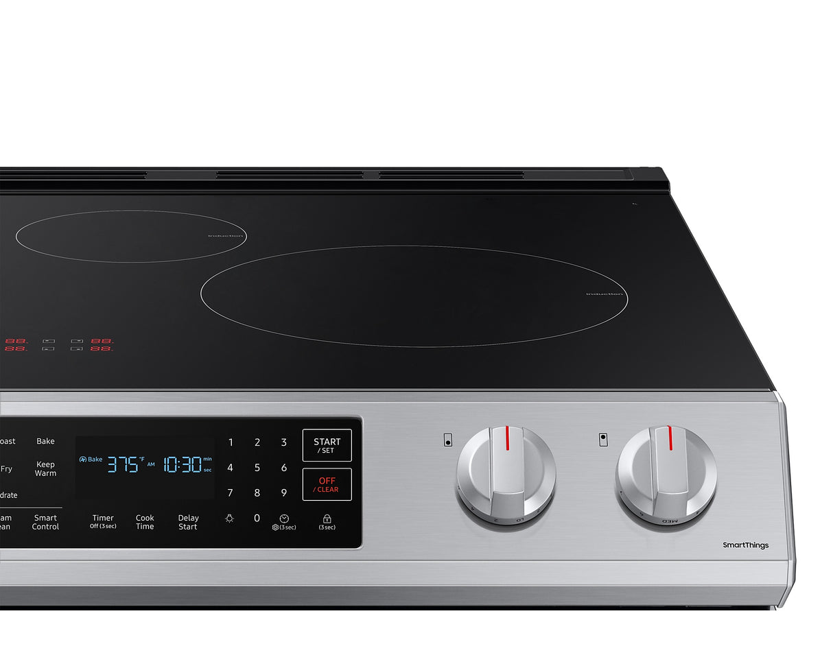 Cuisinière à induction encastrable 30 po 6,3 pi³ Inox - Air Fry et brûleur de 3800 W