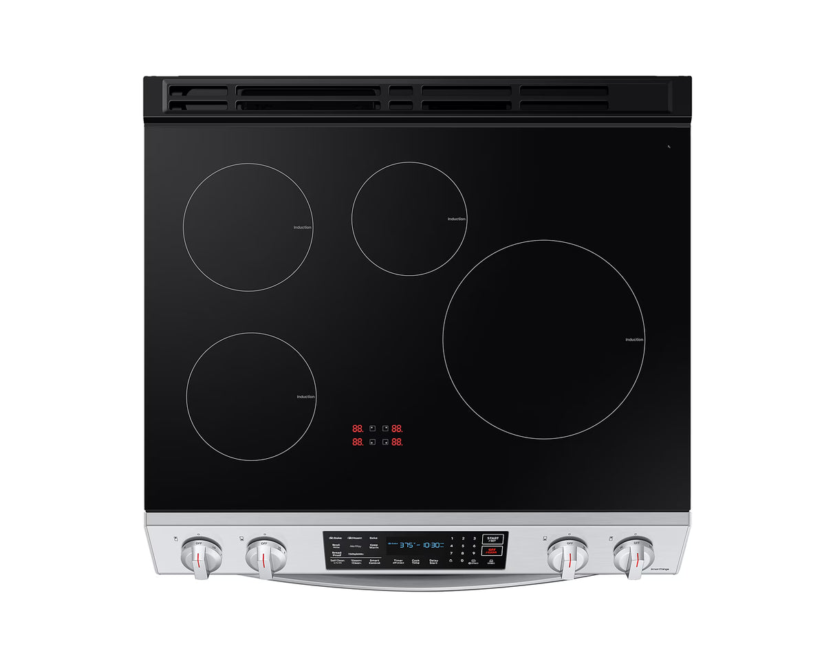 Cuisinière à induction encastrable 30 po 6,3 pi³ Inox - Air Fry et brûleur de 3800 W