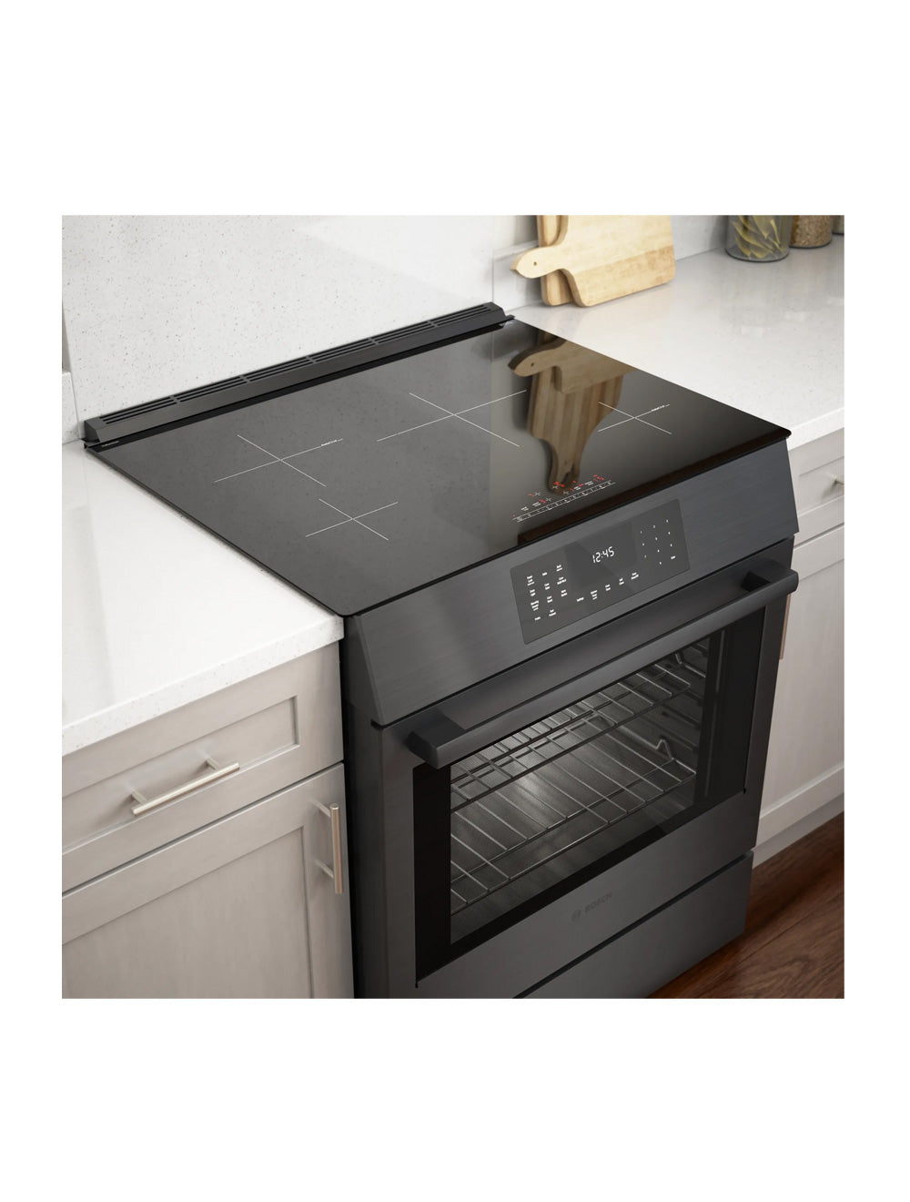Cuisinière à induction encastrable 30 po, 4,6 pi³ - Série 800 avec Convection pro & tiroir réchaud