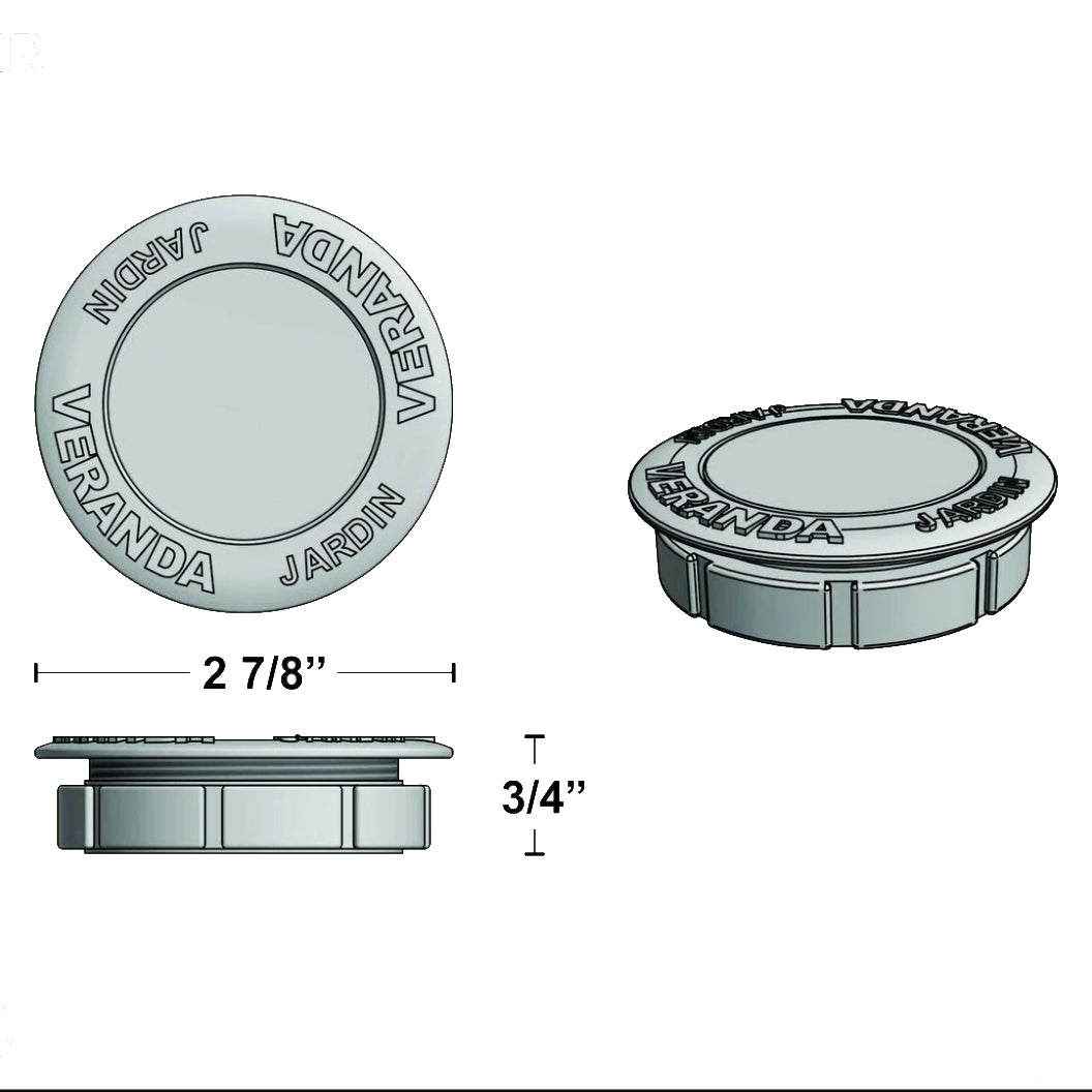 Bouchon pour centre de table robuste noir - Kaza