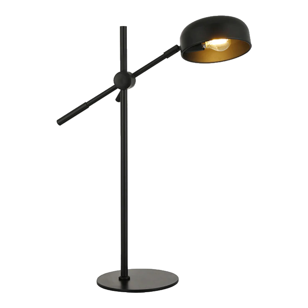 Lampe de table ajustable en métal noir mat 23 po. - Task