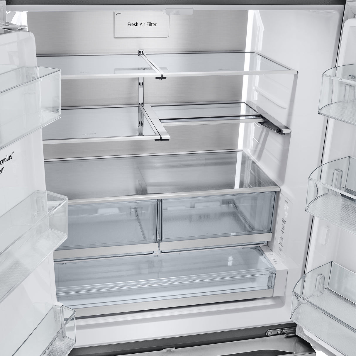 Réfrigérateur porte française 36 po, 31 pi³ 3 portes Inox avec Wi-Fi et distributeur d'eau et glaçons