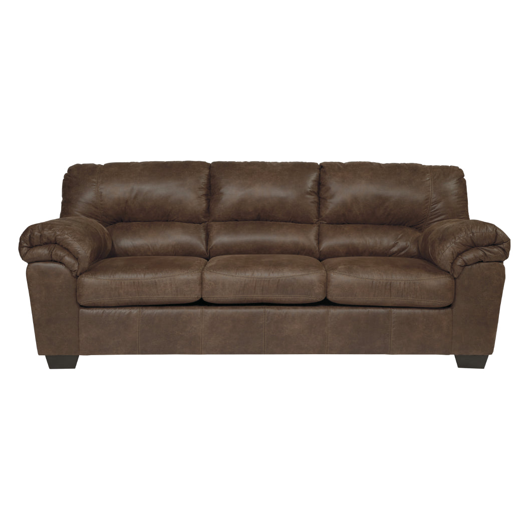 Sofa aspect cuir brun foncé - Bladen