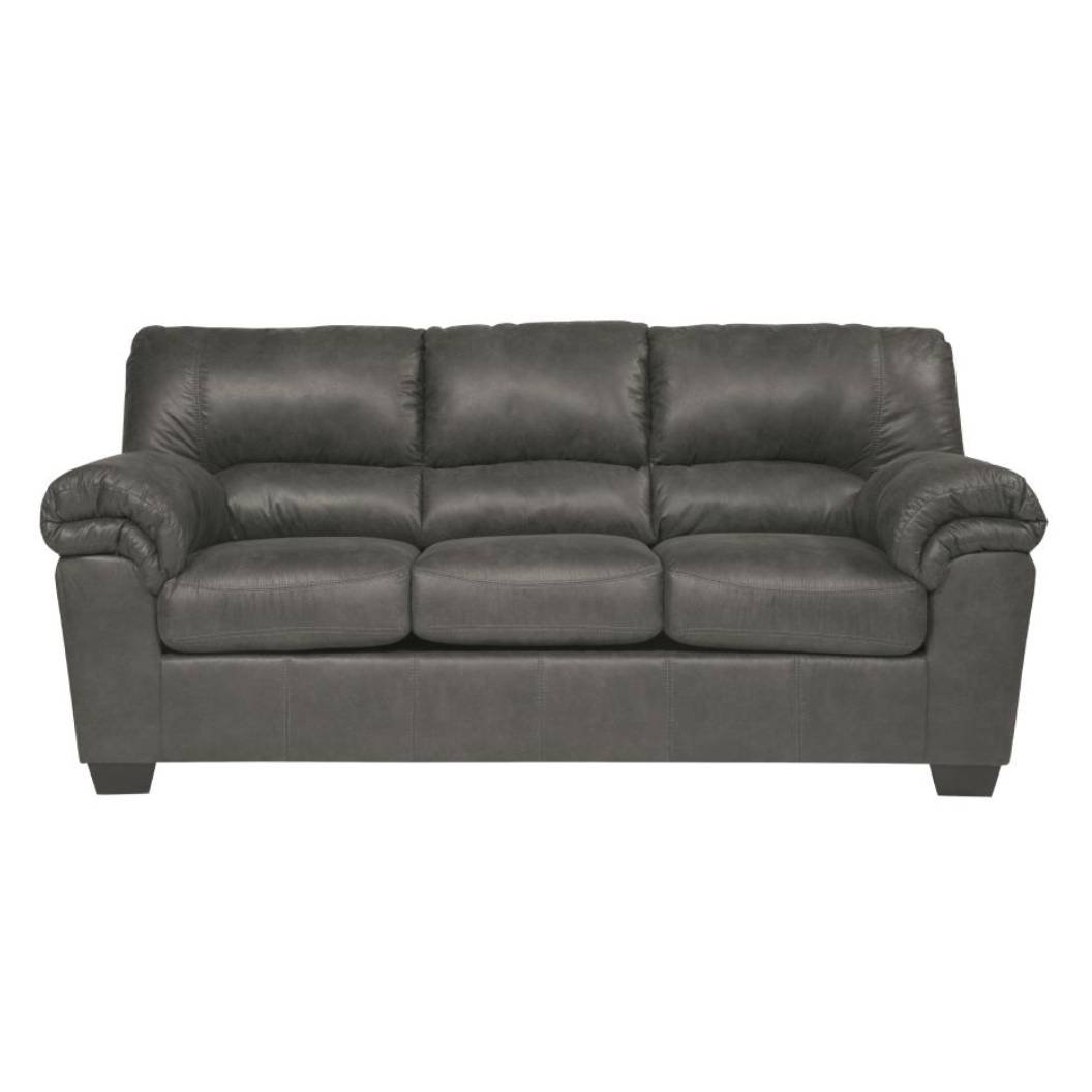 Sofa aspect cuir gris foncé - Bladen