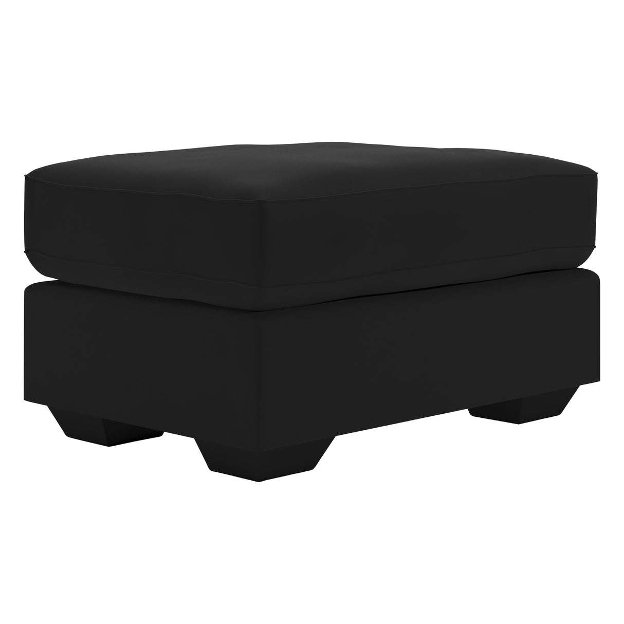 Ottoman en velours noir onyx - Gleston