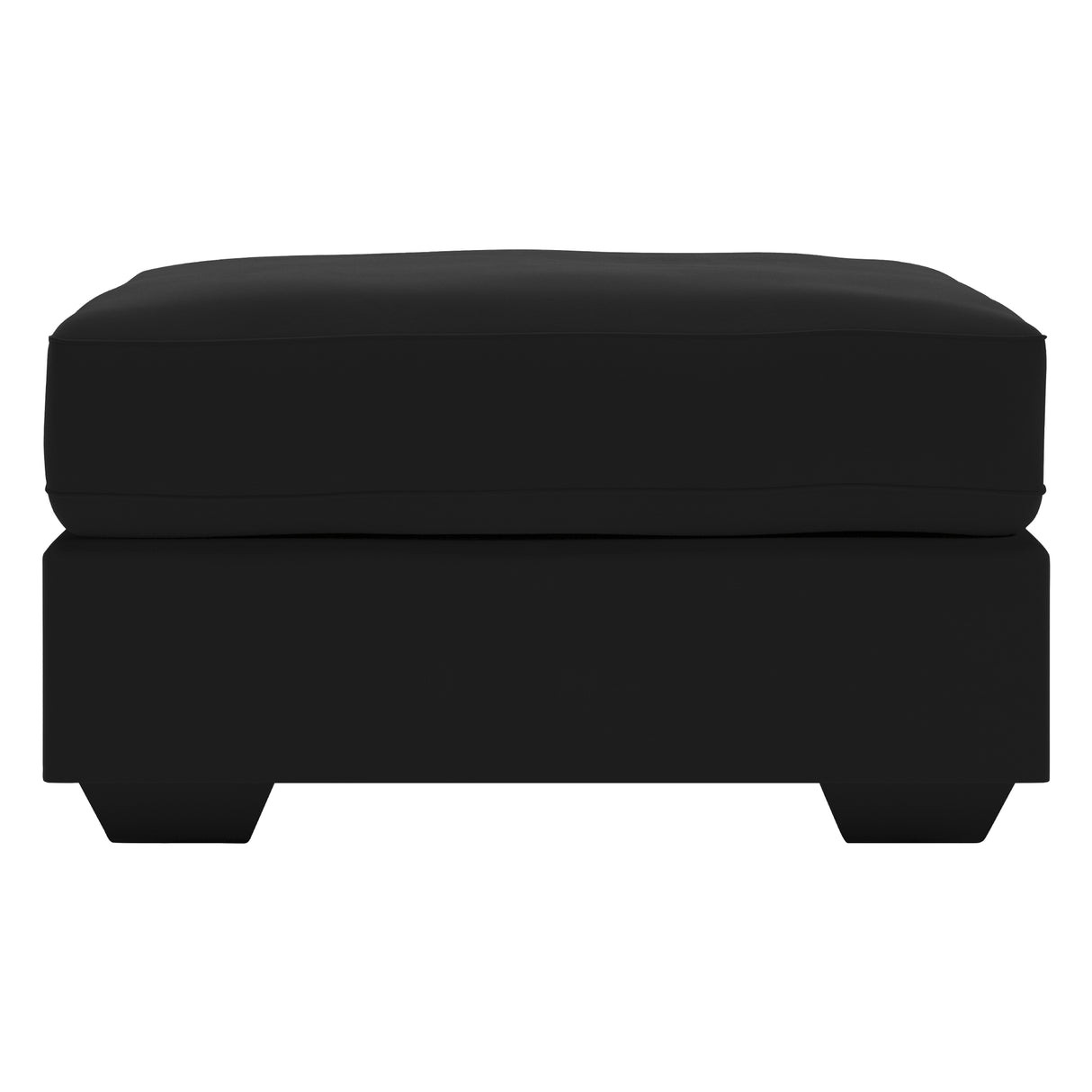 Ottoman en velours noir onyx - Gleston
