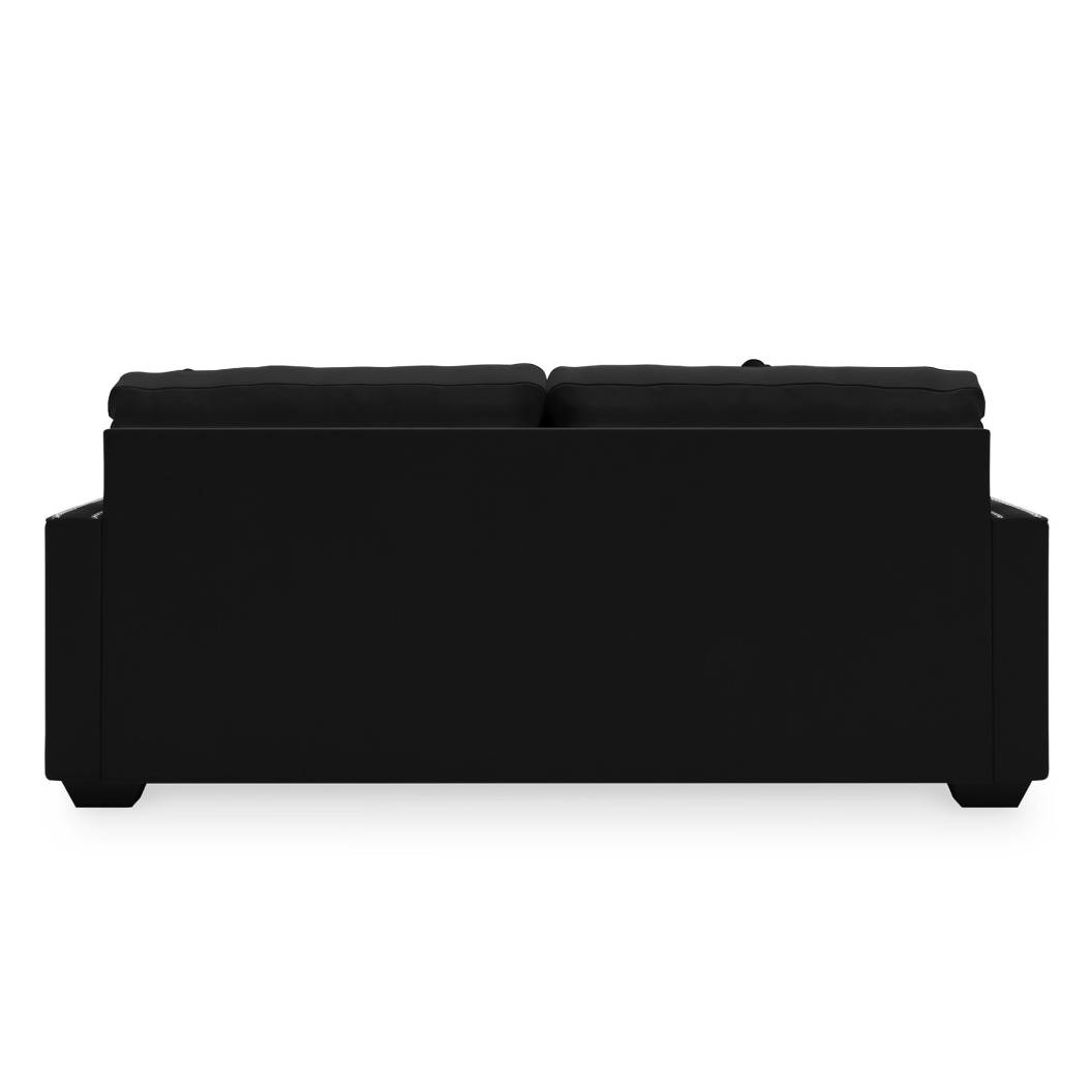 Sofa condo en tissu noir avec coussins - Gleston
