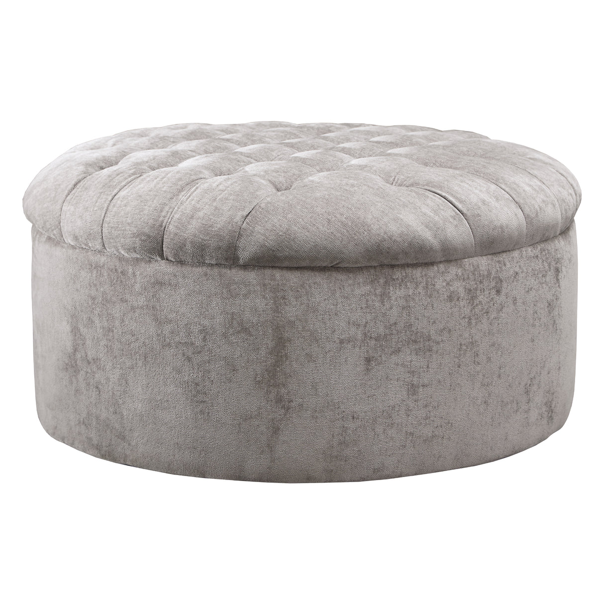 Ottoman surdimensionné en tissu gris lin - Carnaby