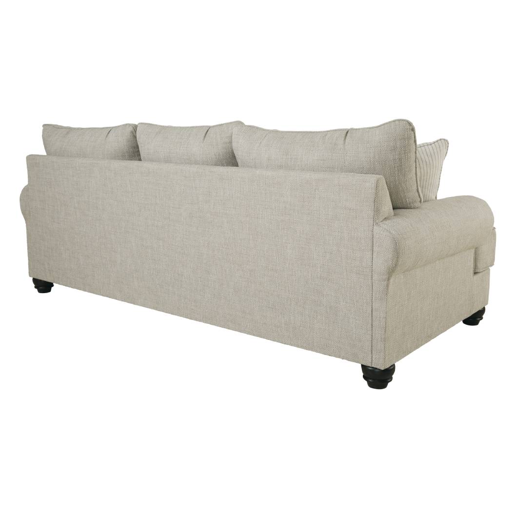 Sofa en tissu beige pâle avec coussins - Asanti