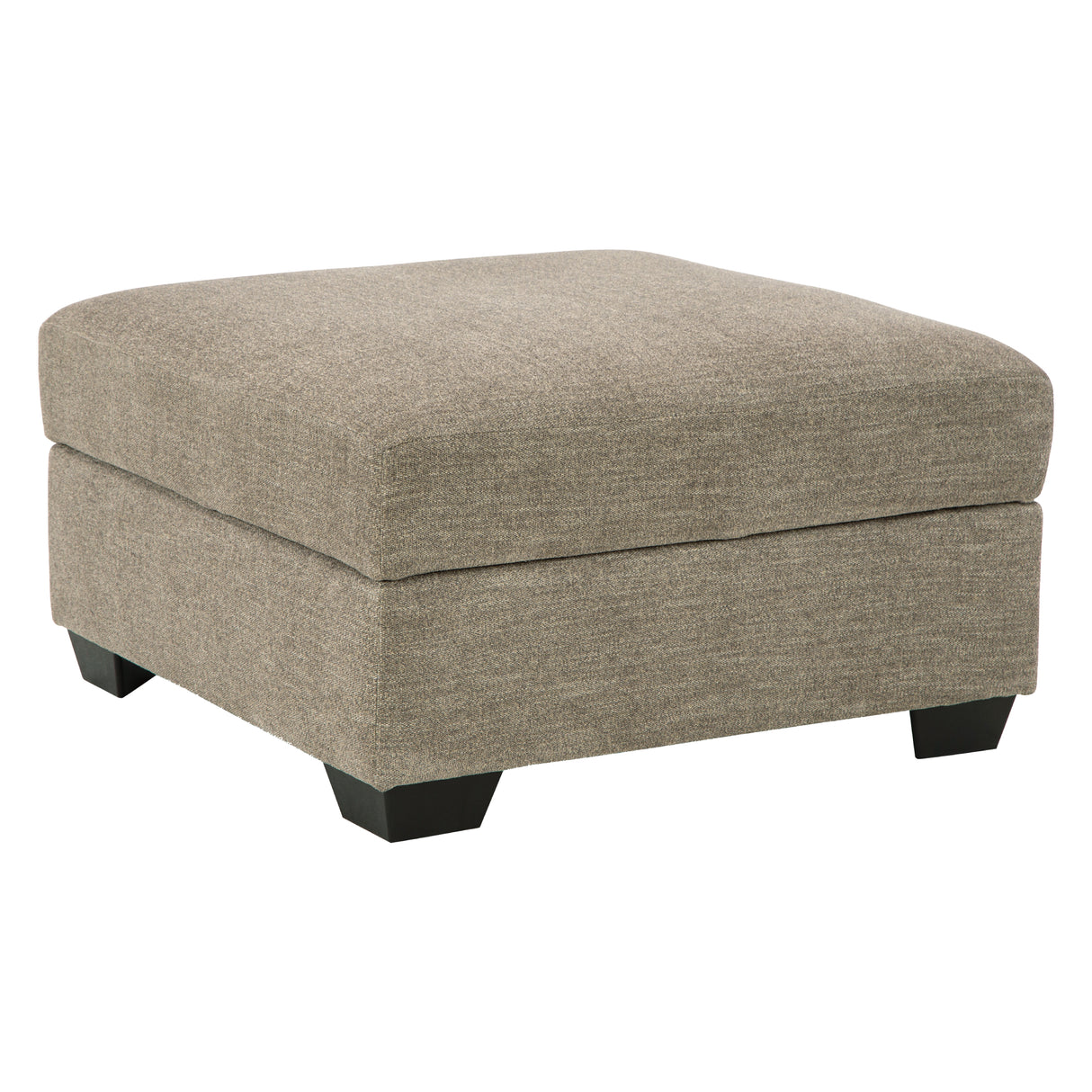 Ottoman en tissu gris avec rangement - Creswell