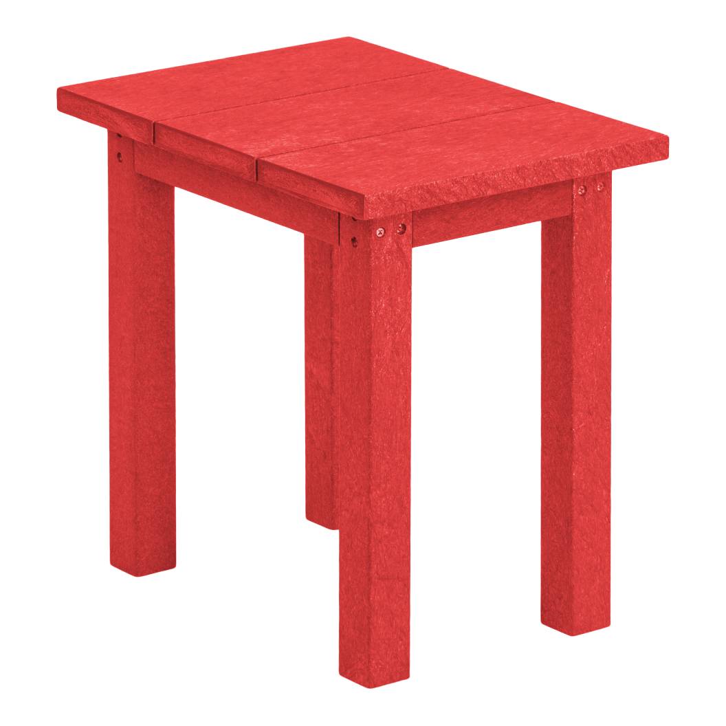 Table d'appoint extérieure rouge plastique recyclé