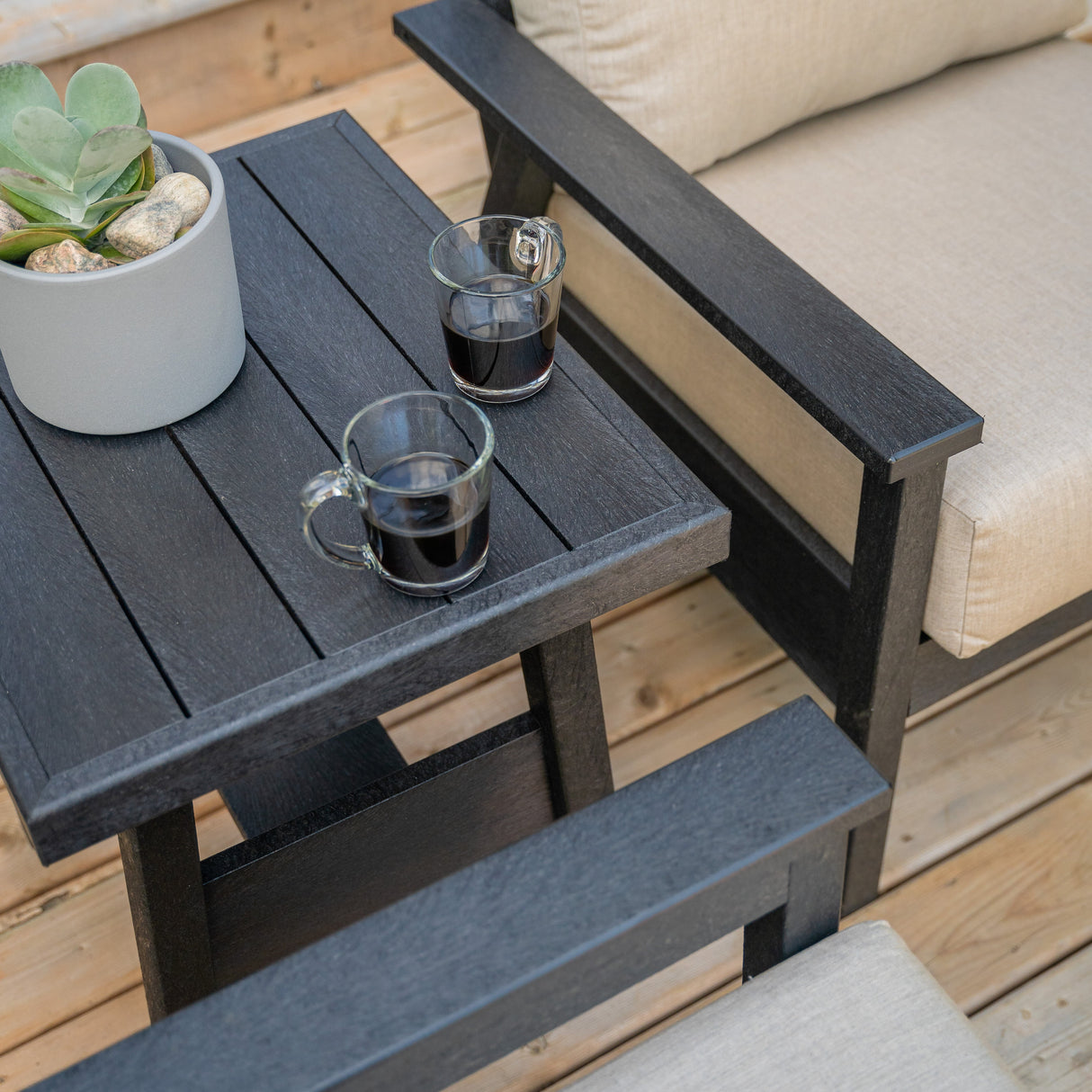 Table d'appoint extérieure en plastique recyclé - Tofino DST288