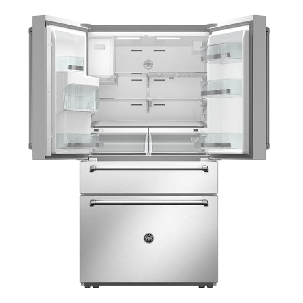 Réfrigérateur porte française 36 po, 21,6 pi³ Inox - Série Master avec distributeur d'eau et machine à glaçons