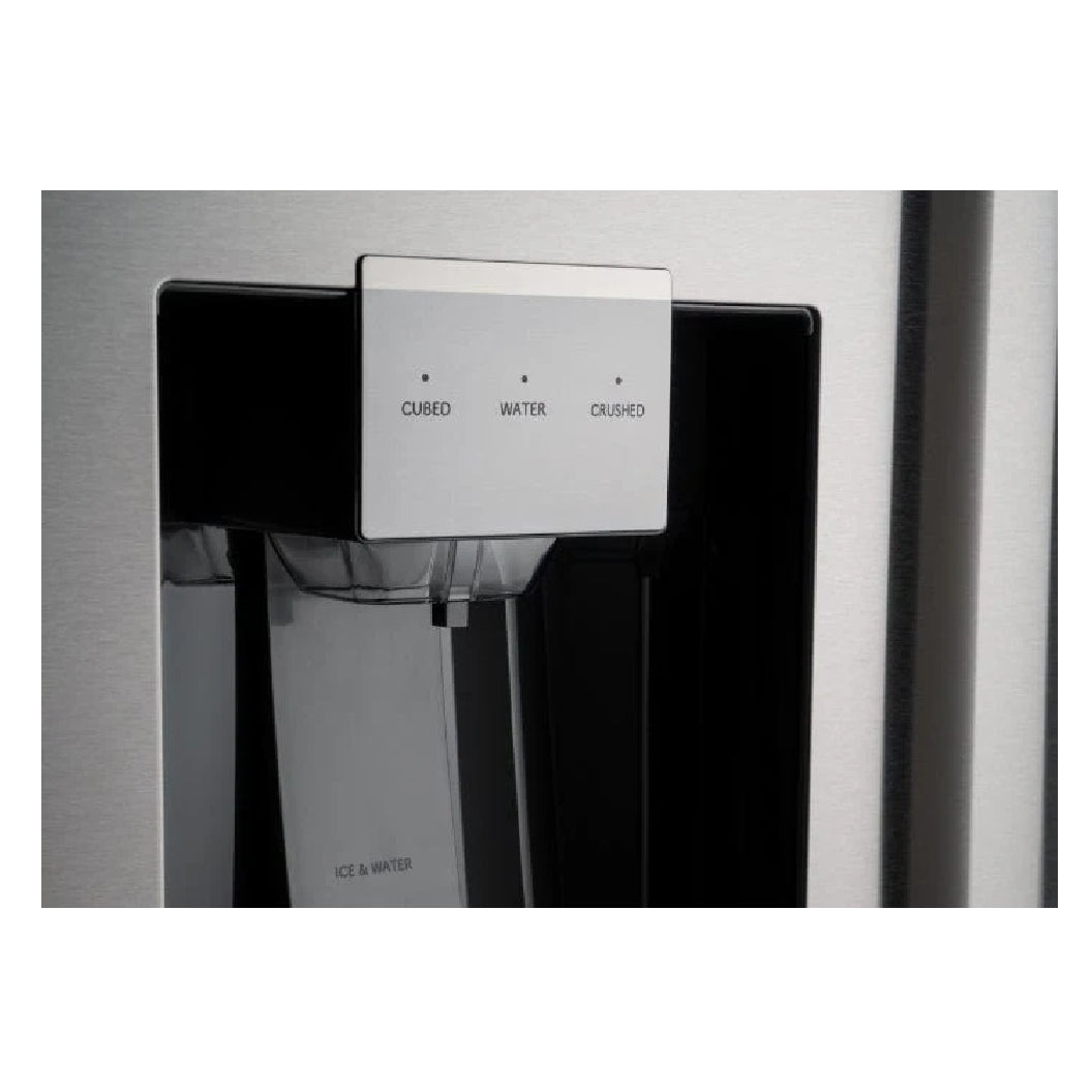 Réfrigérateur porte française 36 po, 21,6 pi³ Inox - Série Master avec distributeur d'eau et machine à glaçons