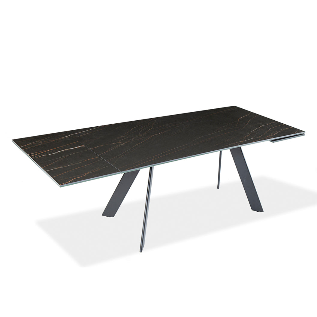 Table de salle à manger rectangulaire en céramique avec rallonge - Gabriel