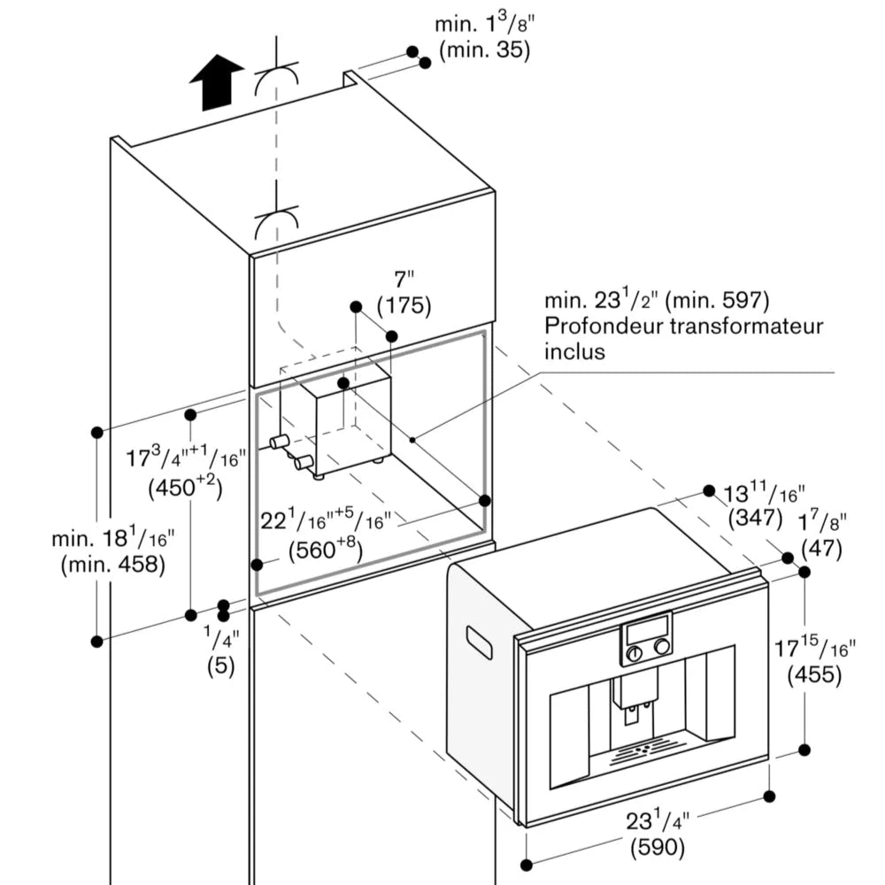 Machine espresso tout automatique encastrable - Série 400