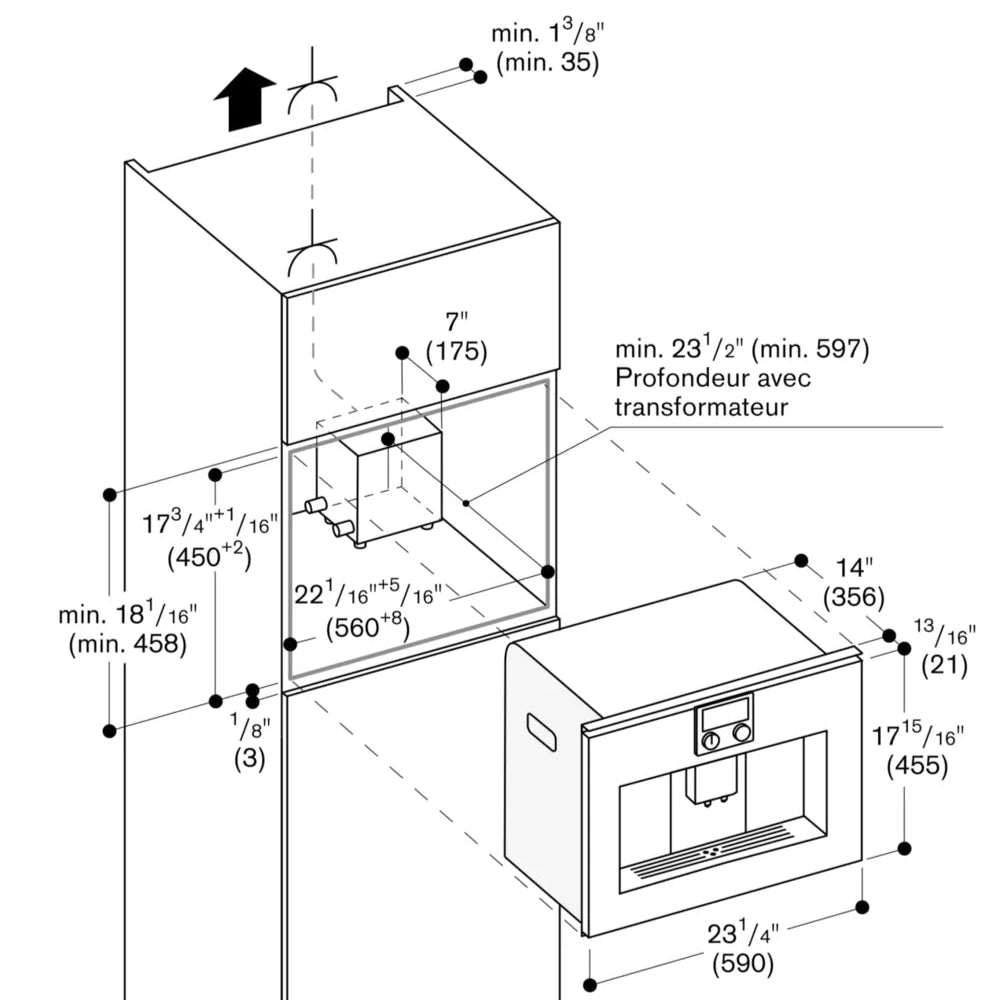 Machine espresso tout automatique encastrable - Série 200