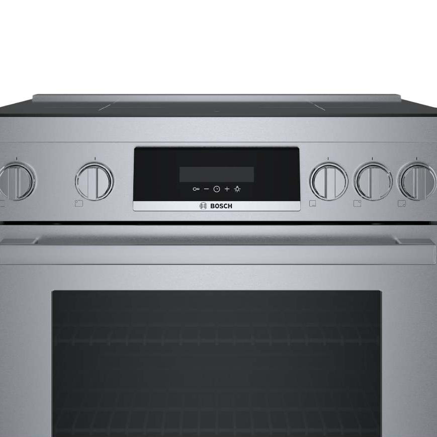 Cuisinière à induction encastrable 30 po, 3,9 pi³ Inox avec Convection Multi-Rack et QuietClose - Série 800
