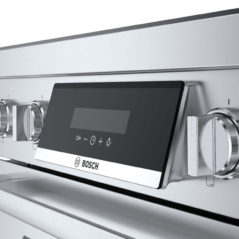 Cuisinière à induction encastrable 30 po, 3,9 pi³ Inox avec Convection Multi-Rack et QuietClose - Série 800