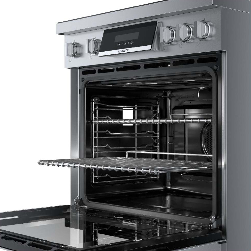 Cuisinière à induction encastrable 30 po, 3,9 pi³ Inox avec Convection Multi-Rack et QuietClose - Série 800