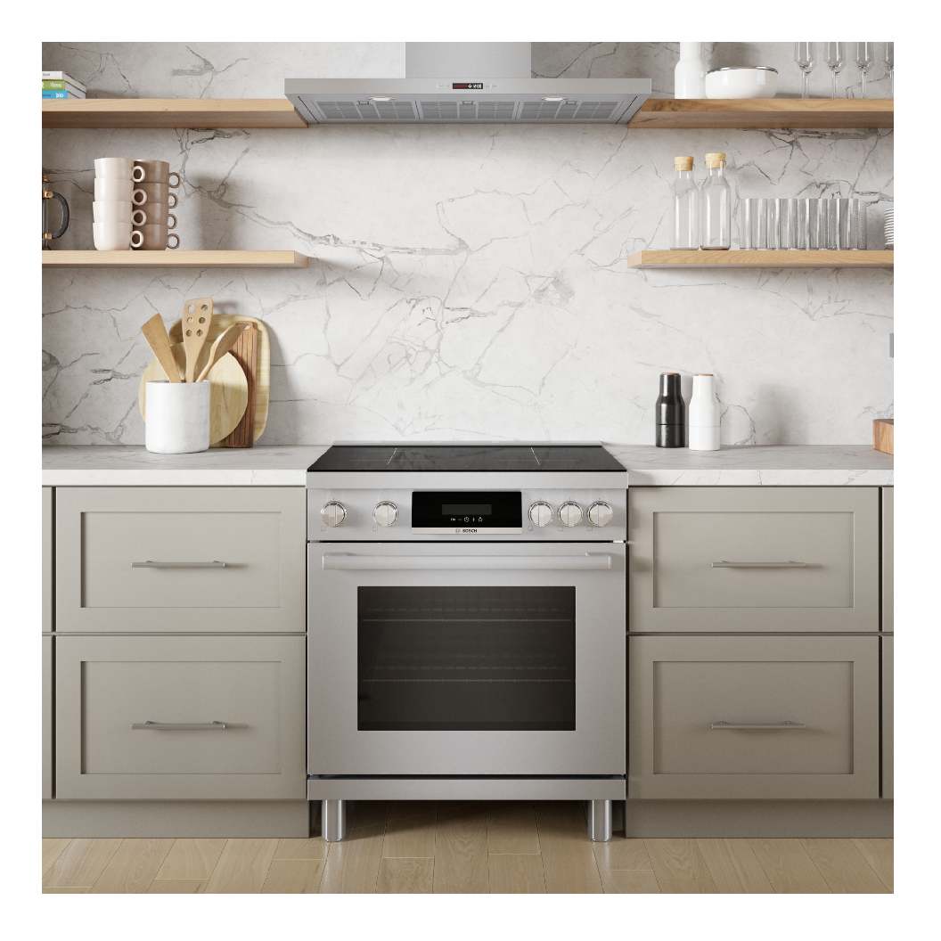 Cuisinière encastrable à induction 30 po, 3,9 pi³ Inox - Série 800 à 4 zones