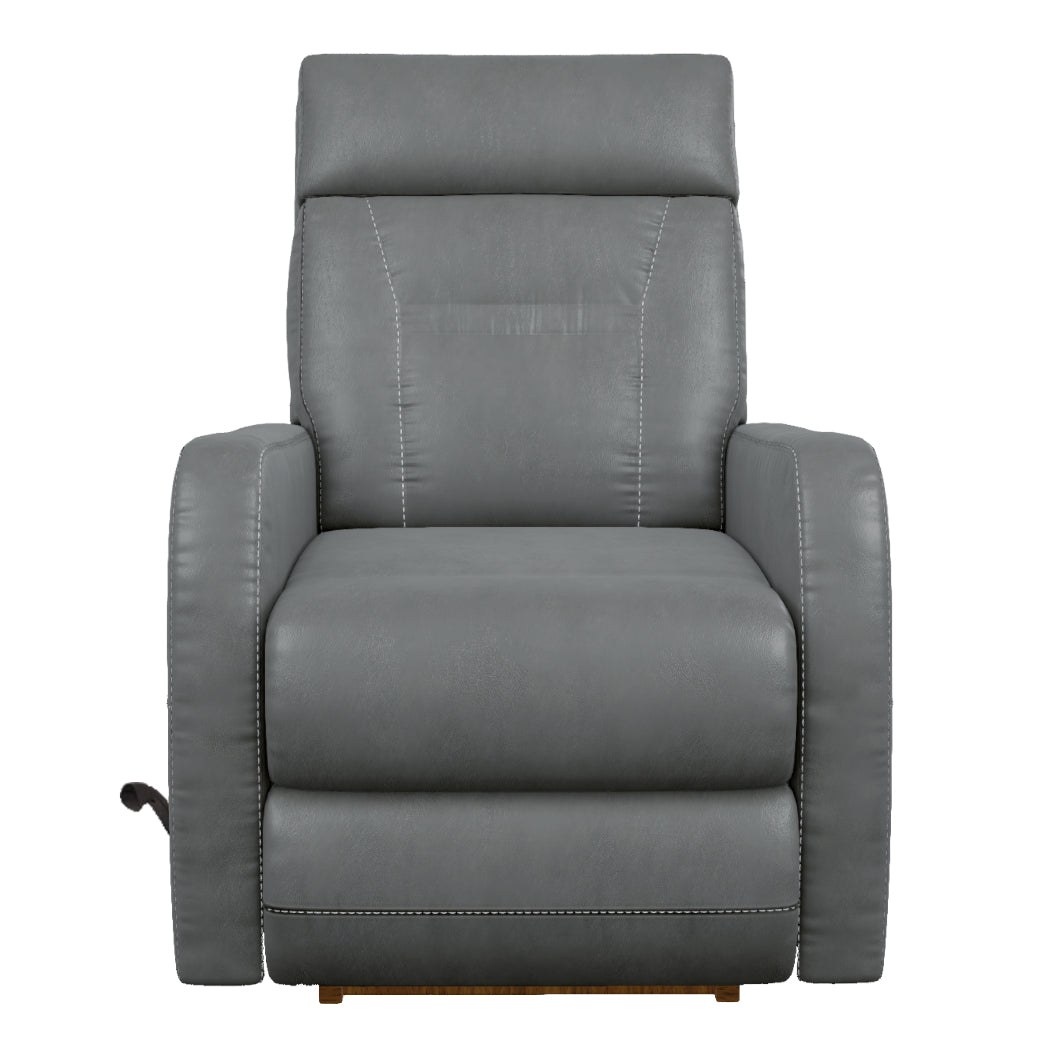 Fauteuil berçant et inclinable en cuir gris - Lennon