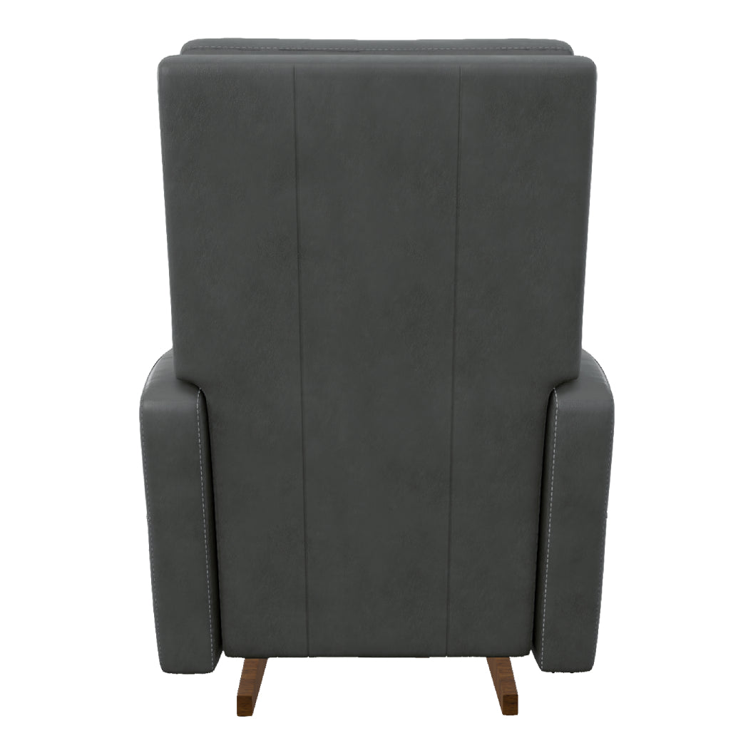 Fauteuil berçant et inclinable en cuir gris - Lennon
