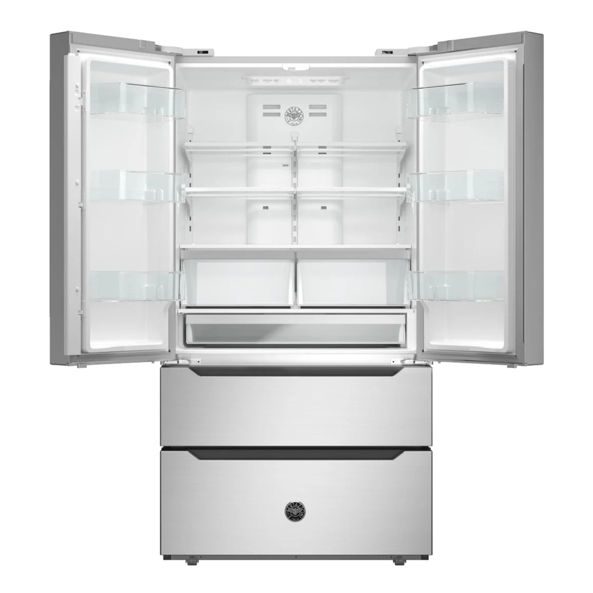 Réfrigérateur porte française 36 po, 22,5 pi³ Inox 4 portes - Héritage avec machine à glaçons