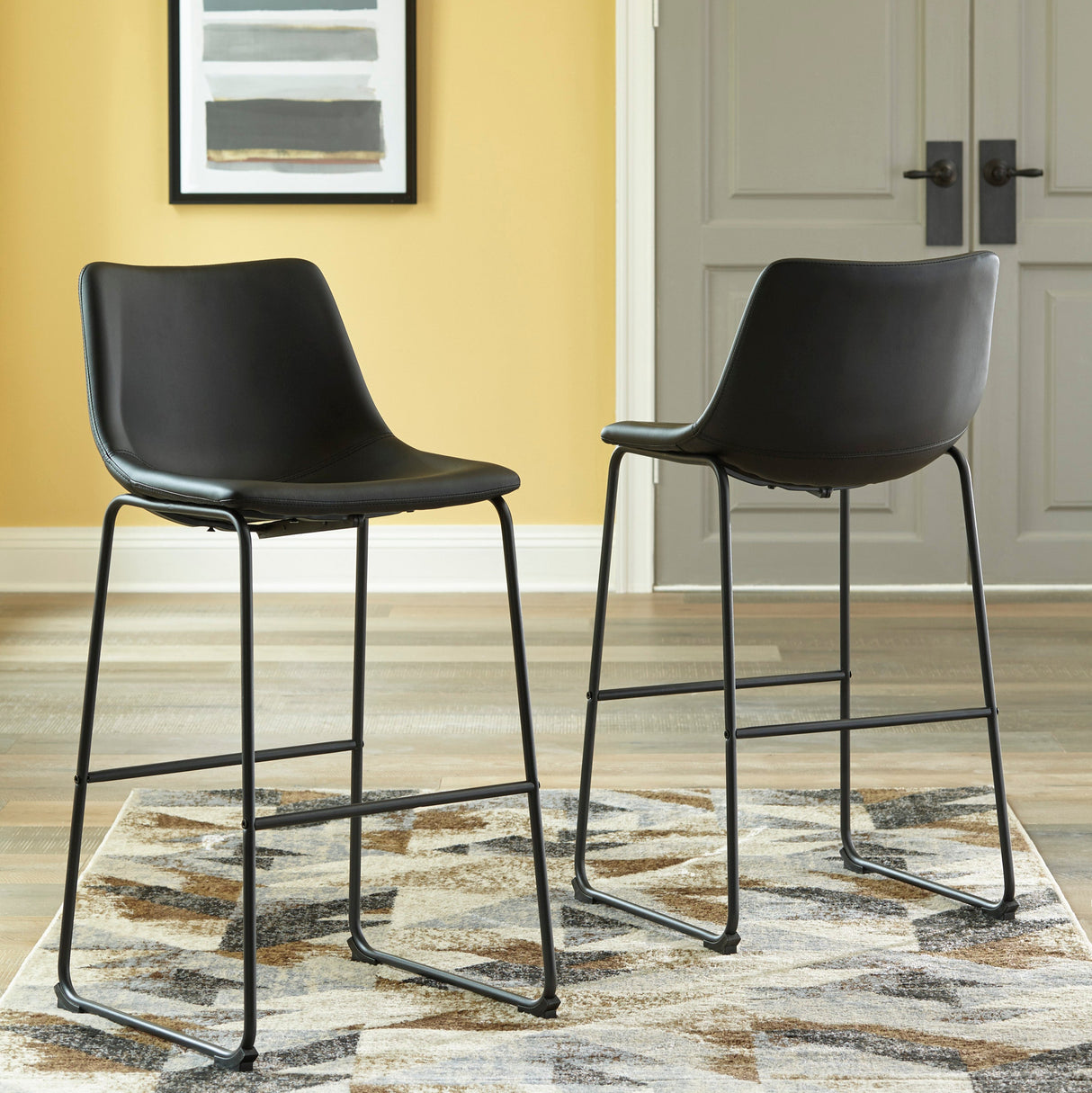 Ensemble de 2 tabourets de comptoir hauts - Centiar