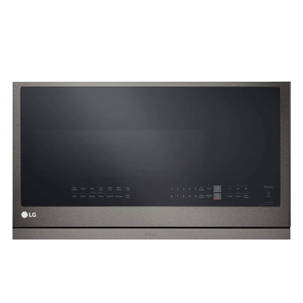 Micro-ondes à hotte, capacité 2,1 pi³, puissance 900W, acier inoxydable noir - LG