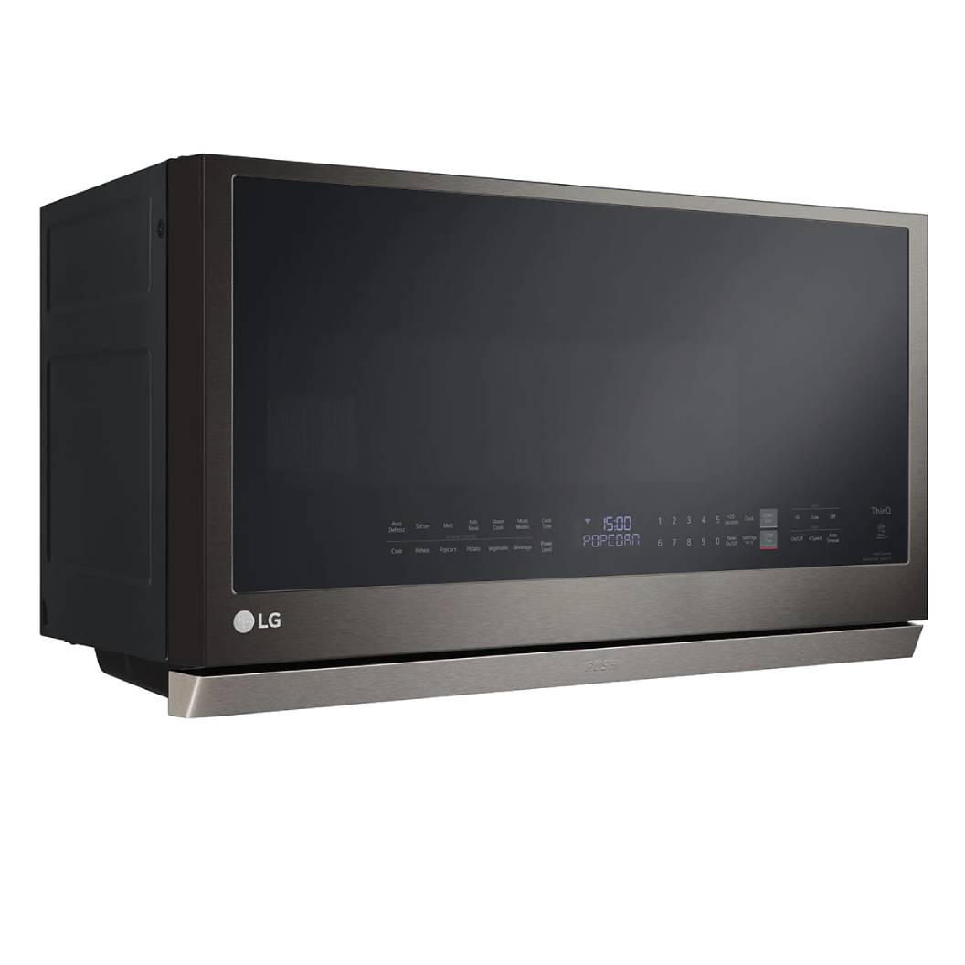 Micro-ondes à hotte, capacité 2,1 pi³, puissance 900W, acier inoxydable noir - LG