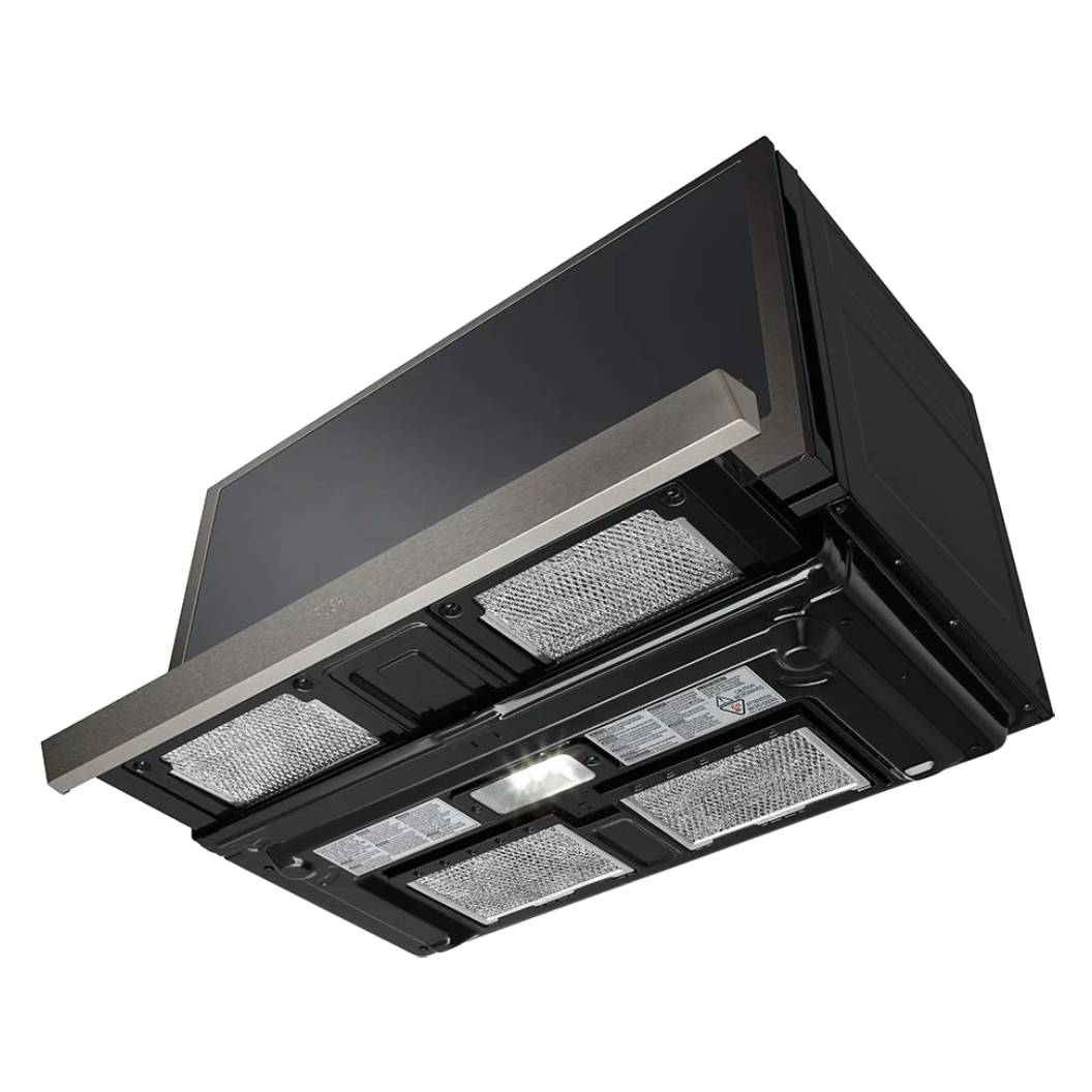 Micro-ondes à hotte, capacité 2,1 pi³, puissance 900W, acier inoxydable noir - LG